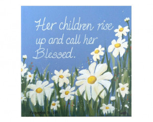 Daisy Blessing for Mom- 8x8 Scripture paintings on canvas - Bible ...