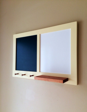 chalkboard-and-whiteboard-with-key-holder-and-shelf-kitchen-chalkboard ...