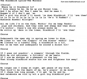Download, The Blackbird Lyrics-The Wurzels lyrics as PDF file (For ...