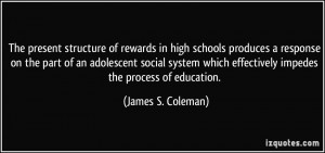 ... social system which effectively impedes the process of education
