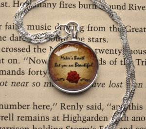 Handmade Dragon Age Origins Alistair's Rose Quote inspired glass ...