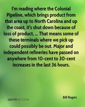 from that area up to North Carolina and up the coast, it's shut down ...