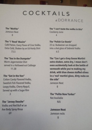 April Fool’s Day Menu