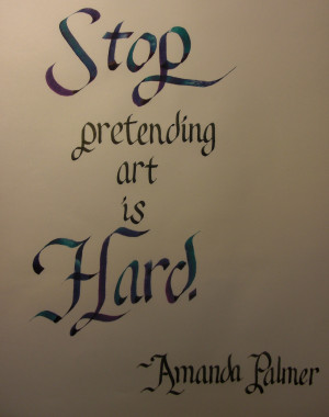 quotes Typography Neil Gaiman calligraphy amanda palmer AFP 6.0 mm ...