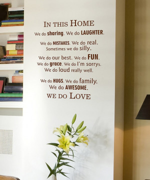 Chocolate Modern 'In This Home' Wall Quote