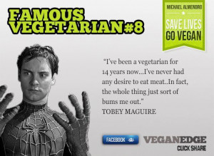 Famous Vegetarians (8) Tobey Maguire