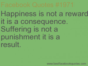 ... punishment it is a result.-Best Facebook Quotes, Facebook Sayings