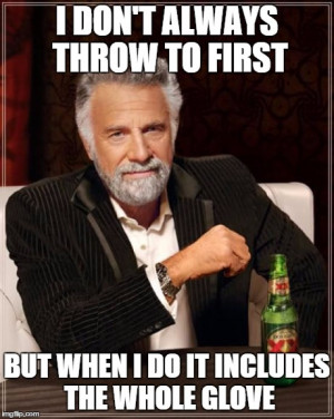 Jon Lester Throws To First with his Glove. | I DON'T ALWAYS THROW TO ...