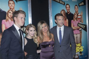 ... Sudeikis arrive for the premiere of the film ''We're the Millers'' in