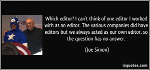 More Joe Simon Quotes