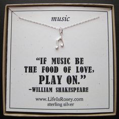 Necklace - Gifts for Music Lovers - Music Teacher Gift - Piano Teacher ...