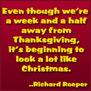 ... , it's beginning to look a lot like Christmas. Richard Roeper