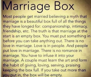 The misconception about marriage