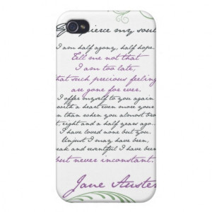 Jane Austen's Persuasion Quote #1 iPhone 4/4S Cover