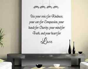 Details about Use your voice for Kindness Vinyl Wall Sticker Wall Art ...