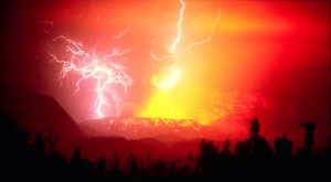 Lightning Striking Volcano (inspirational quotes)