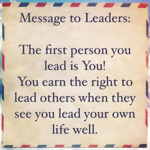 leadership begins with YOU