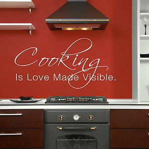 ... Cooking Kitchen Quote Wall Art Sticker / Decal -SMALL LIGHTBLUE- X93