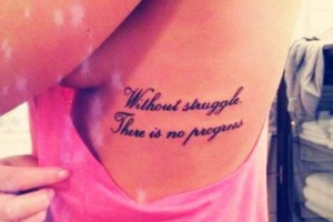 Quote Tattoo On Girl Right Foot