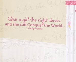 Marilyn Monroe Shoes Wall Decal Quote