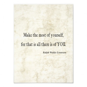 Vintage Emerson Inspirational Quote Photo