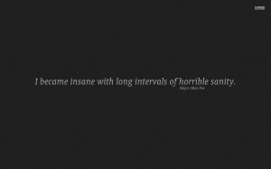 Long intervals of horrible sanity wallpaper 1680x1050