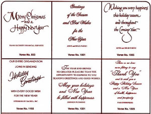 Business Christmas Cards Verses free Printable Pictures