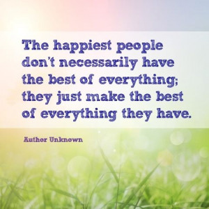 The Happiest people.....