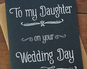 To My Daughter On Your Wedding Day - Wedding Day Card - Mother of the ...