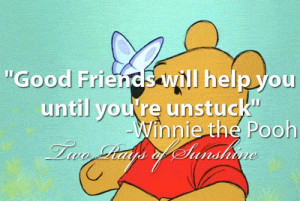, childhood, cute, friends, good, help, pooh bear, quote, quotes ...