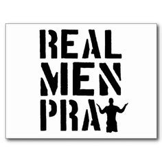 Men's or Unisex REAL MEN PRAY Hand Stamped Brass Tag Adjustable Black ...