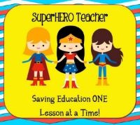 image only, superhero teacher - Maybe change saying to: Saving 1 ...