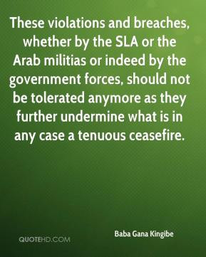 These violations and breaches, whether by the SLA or the Arab militias ...