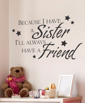 Take a look at this Black 'Sister Friend' Wall Quote by Wallquotes.com ...