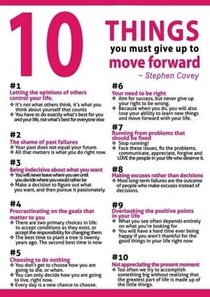 10 Things to Give Up to Move Forward