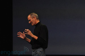 Steve Jobs at WWDC 2010 sourced from endgadget