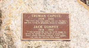 Description Truman Capote and Jack Dunphy Stone at Crooked Pond.jpg