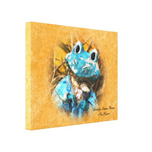 Inspirational Quotes You Are Beautiful Frog Prince Canvas Print