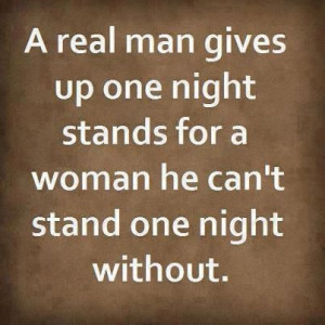 One night stands are worthless