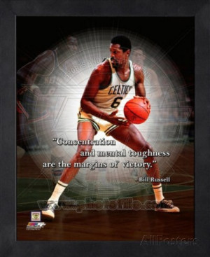 Bill Russell ProQuote Framed Memorabilia