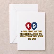 49 year old birthday designs Greeting Cards (Pk of for