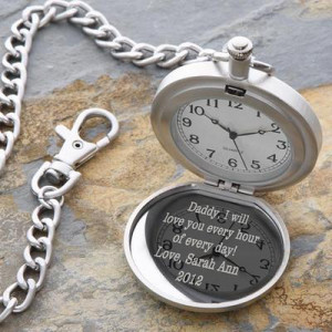 Watches / Personalized Silver Pocket Watch With Engraved Monogram