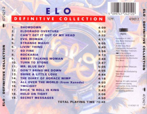 Musica Caratula de Elo Definitive Collection Del 1992 Trasera