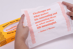 Tissues Printed With Encouraging Quotes, For When You Feel Sad