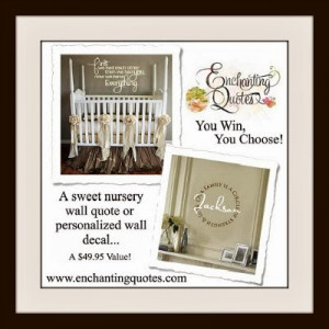 Enchanting Quotes Nursery Wall Quote or Personalized Wall Decal ($49 ...