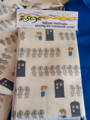 DIY sewing kit notebook cover Dr. Who. via Etsy.