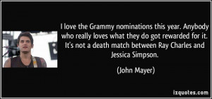 love the Grammy nominations this year. Anybody who really loves what ...