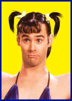 and the pigtails remind me of jim carrey on in living color lol
