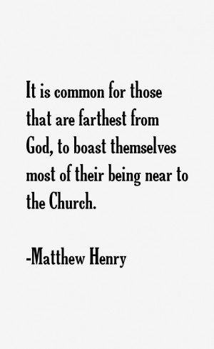 Return To All Matthew Henry Quotes