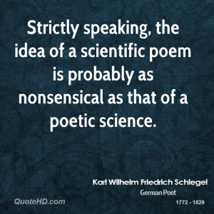 Strictly speaking, the idea of a scientific poem is probably as ...